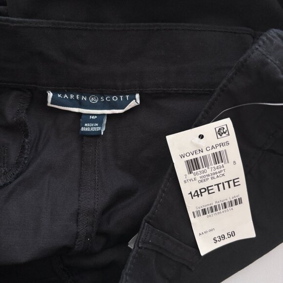 Karen Scott Women's Black Comfort Waist Capri Pants NWT - Picture 10 of 10